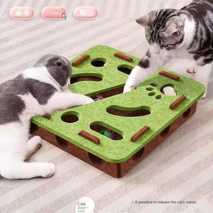 لوحة لعب تفاعلية للقطط – Interactive Cat Play Board